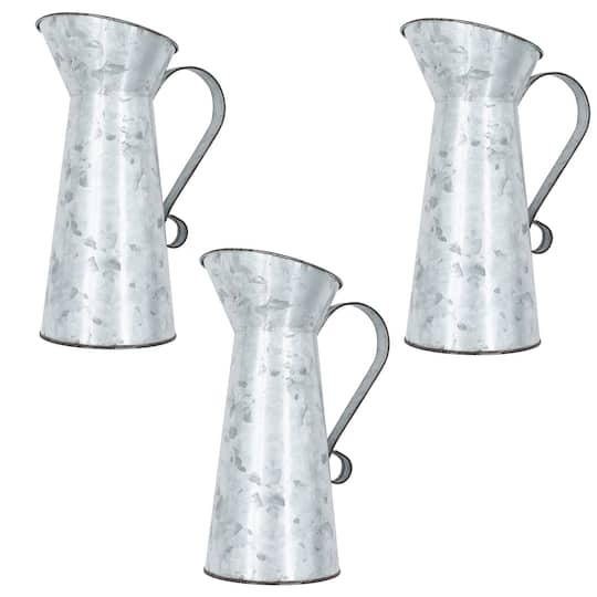 ArtSkills® Galvanized Metal Pitcher, 3ct.